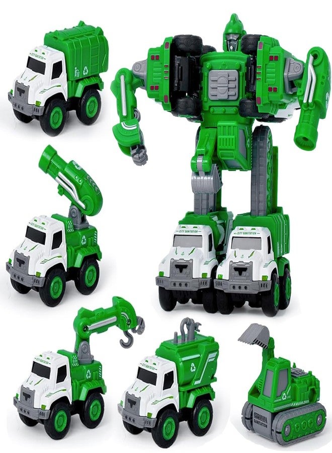Kidology 5 in 1 Transforming Robot Sanitation Vehicle Toy for Kids Age 3+ Years - Deformation STEM Learning Robot for Kids, DIY Building Vehicle, Educational Games and Birthday Gift for Boys & Girls - Image 1